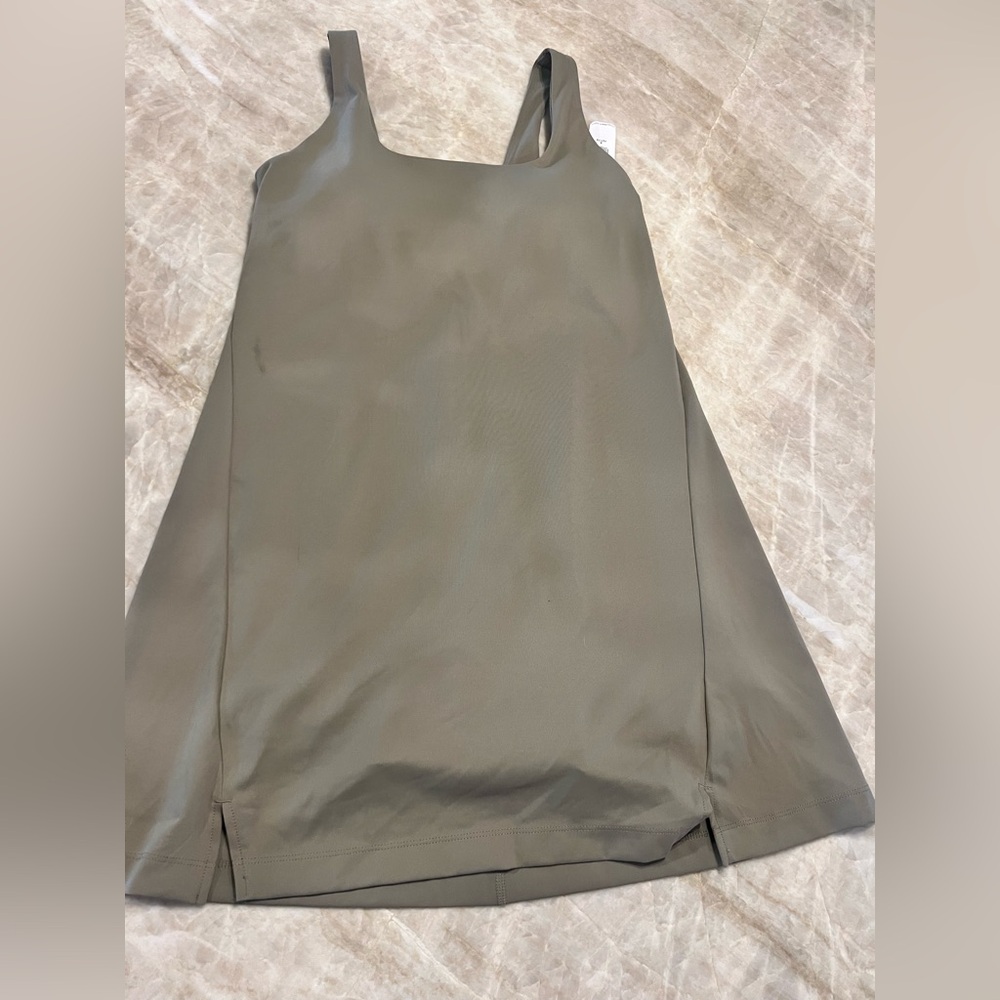 NWT! Old Navy Athletic Dress w/ Built in Shorts. Olive Green. Small Petite.